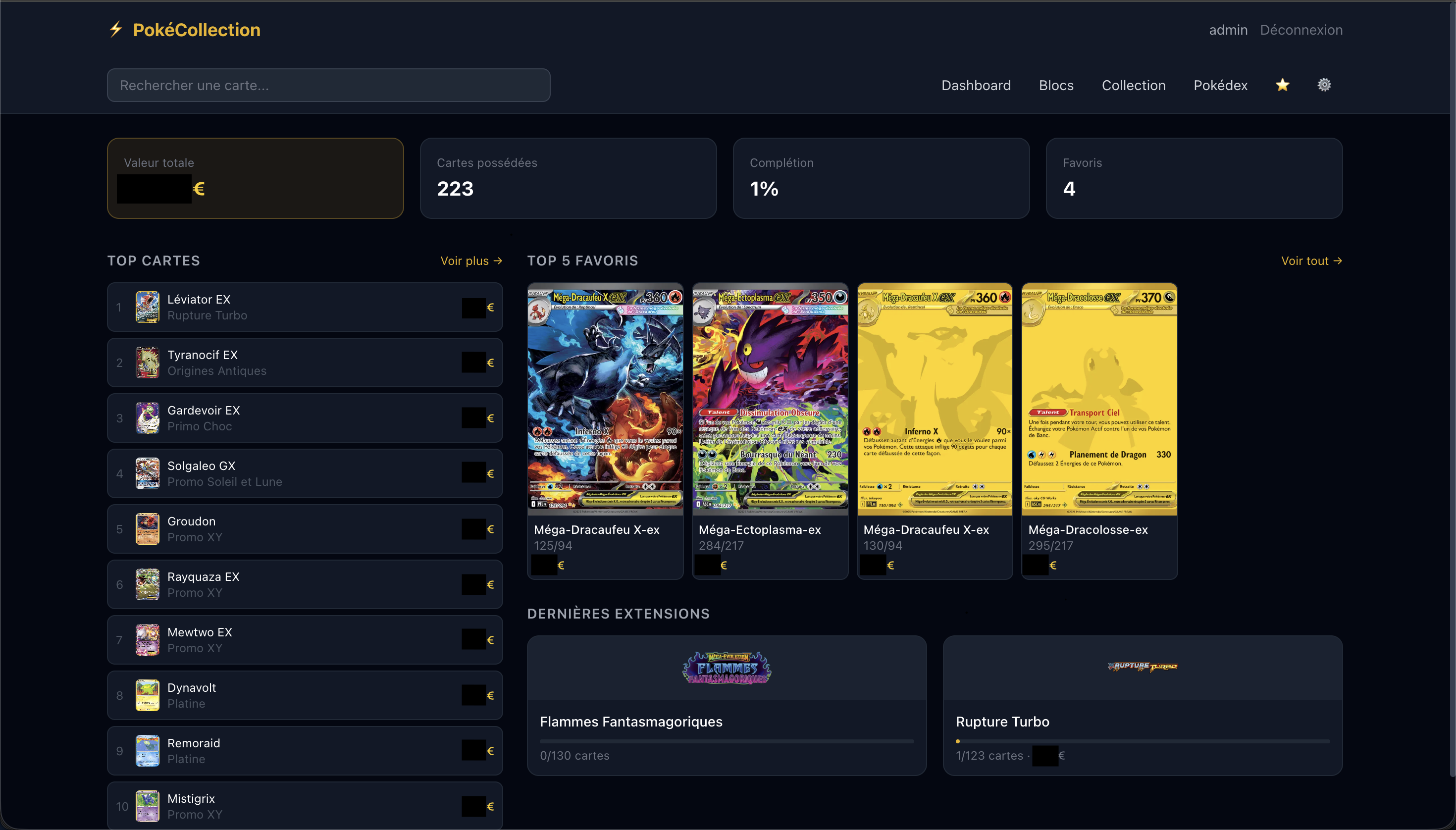 Pokémon TCG : Gestion de collection